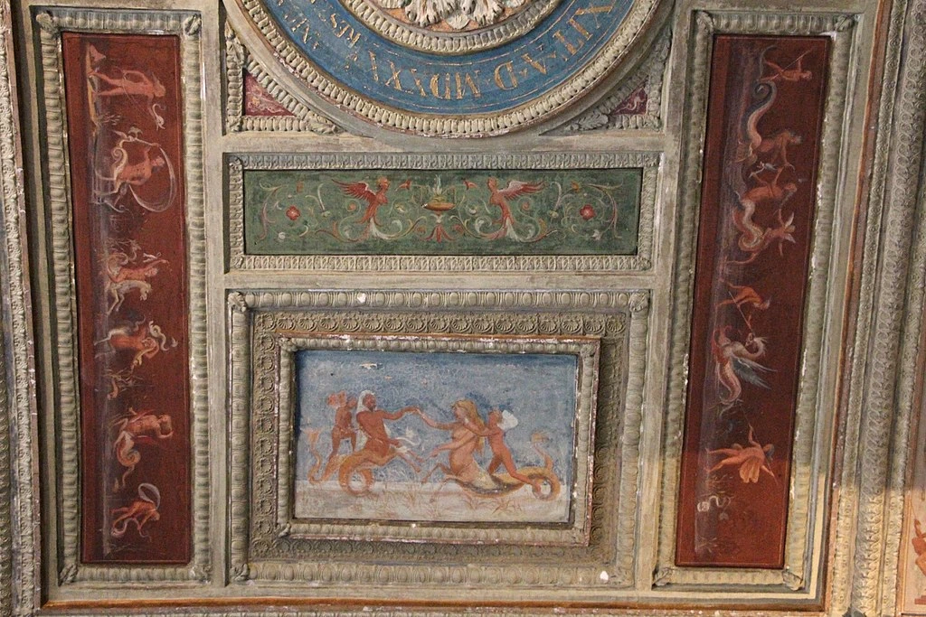Perin del Vaga - Villa del Principe, Genova, Storie dei re di roma e trionfi militari, riquadri centrali, dettagli